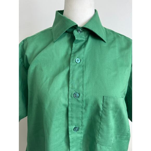Vintage 60's Brent Kelly Green Button Up - Picture 3 of 5